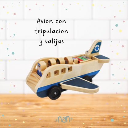 Avion con tripulacion y valijas